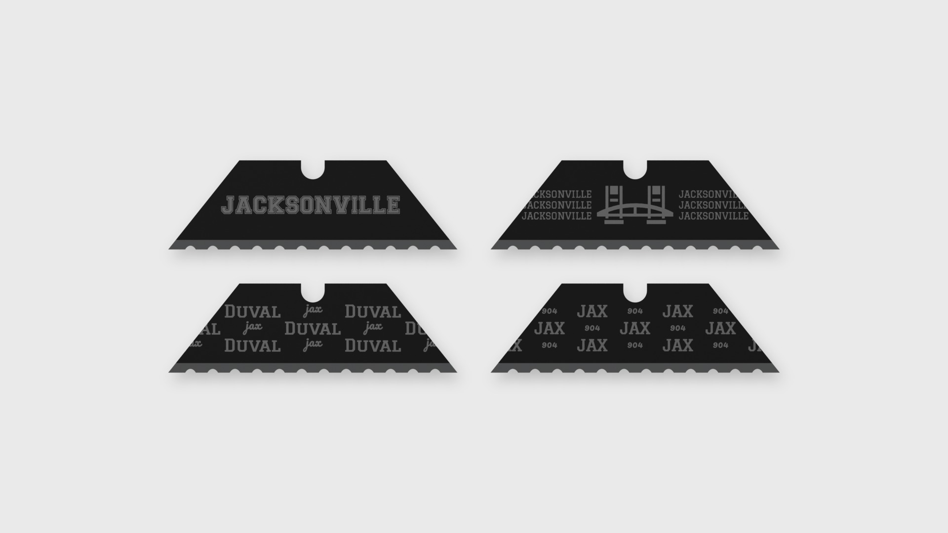 JAX Edition blades: JACKSONVILLE, bridge, Duval, JAX 904